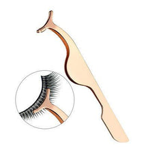 Load image into Gallery viewer, EIAKE False Eyelashes Applicator Tool Eyelash Extension Tweezers Remover Clip Tweezers Nipper (Golden)