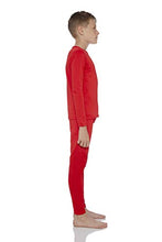 Load image into Gallery viewer, Rocky Thermal Underwear for Boys Fleece Lined Thermals Kids Base Layer Long John Set (Red - Small)