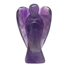 Load image into Gallery viewer, Nelson Creations, LLC Amethyst Hand-Carved Natural Gemstone Crystal Healing Angel Figurine Statue, 2 Inch