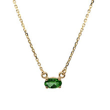 Load image into Gallery viewer, Prisma Necklace Gemstone & 14K Gold Chain | Irresistible Tsavorite Garnet Birthstone Pendant Jewelry for Womens & Teens | Perfect Valentine’s Day, Anniversary & Birthday Gift by Albert Hern