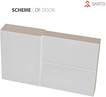 Load image into Gallery viewer, Sliding Barn Door 36 x 84 with Stainless Steel 6.6ft Hardware | Quadro 4088 White Silk with Frosted Opaque Glass | Top Mount Rail Hangers Sturdy Silver Set | Lite Wooden Solid Panel Interior Doors