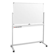 Load image into Gallery viewer, Mobile Whiteboard, Double Sided Dry Erase Board Aluminum Frame, Rolling Stand White Board & Accessories with 4 Markers, 1 Eraser, 12 Push Stickers (48x32)