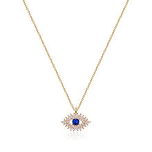 Load image into Gallery viewer, MEVECCO Gold Dainty Evil Eye Necklace for Women 18K Gold Plated Cute Delicate Solitaire Cubic Zirconia Boho Protection Evil Eye Minimalist Simple Necklace Gift