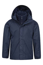 Load image into Gallery viewer, Mountain Warehouse Fell Kids 3 in 1 Jacket - Packaway Hood, Triclimate Coat Navy 2T-3T
