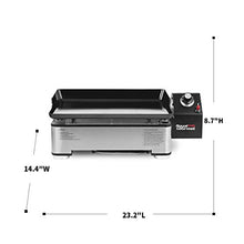 Load image into Gallery viewer, Royal Gourmet PD1202S 17-Inch Portable Table Top Propane Gas Grill Griddle for Camping, Sliver