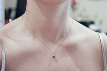 Load image into Gallery viewer, Gin & Grace 10K Yellow Gold Natural Diamond (I1,I2) & Emerald Pendant for Women