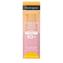 Load image into Gallery viewer, Neutrogena Invisible Daily Defense Face Serum with Broad Spectrum SPF 60+ to Help Even Skin Tone, Oil-Free, Non-Greasy, Antioxidant Complex for Environmental Aggressors, 1.7 fl. oz