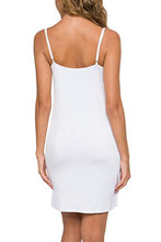 Load image into Gallery viewer, Malist Women Full Slip Adjustable Spaghetti Strap Cami Under Dress White Medium