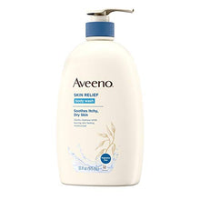 Load image into Gallery viewer, Aveeno Skin Relief Fragrance-Free Body Wash with Oat to Soothe Dry Itchy Skin, Gentle, Soap-Free & Dye-Free for Sensitive Skin, 33 fl. oz