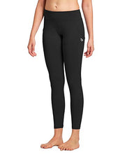 Load image into Gallery viewer, BALEAF Women's Mid-Waist Yoga Leggings Side Pockets 28" Workout Running Athletic Pants (XS-2X) Black M