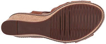 Load image into Gallery viewer, Clarks Women's Annadel Rayna Wedge Sandal, Dark Tan Leather, 10