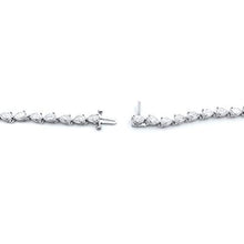 Load image into Gallery viewer, Rachel Koen 18K White Gold Oval Green Emerald and Pear Shaped Diamonds Necklace