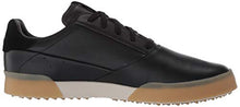 Load image into Gallery viewer, adidas Men's Adicross Retro Golf Shoe, core Black/Gold Metallic/Gum, 15 Medium Wide US