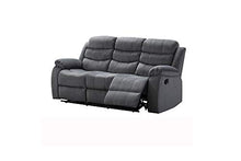 Load image into Gallery viewer, Kingway Modern Fabric 3pcs Reclining Set for Living Rooms Upholstered Manual Motion Couches Sofas, 3+2 SEAT, Gray