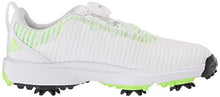 Load image into Gallery viewer, adidas Unisex-Kid's JR CODECHAOS BOA Golf Shoe, FTWR White/core Black/Signal Green, 6.5 Medium US Big Kid