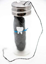 Load image into Gallery viewer, Knotty Floss Biodegradable Bamboo Charcoal No Knot Floss with Grapefruit Seed Extract - Eco-friendly, Vegan - In Refillable Glass Jar, Plastic-Free Packaging - 3 Pack
