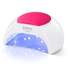 Load image into Gallery viewer, Gel UV Nail Lamp, SUNUV 48W UV LED Nail Dryer Light for Gel Nails Polish Manicure Professional Salon Curing Lamp with 4 Timer Setting Sensor(one Pink pad)