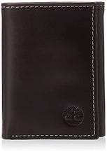 Load image into Gallery viewer, Timberland Men's Leather Trifold Wallet with ID Window, Brown (Cloudy), One Size