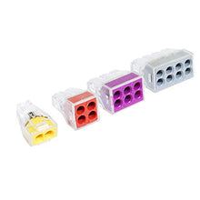 Load image into Gallery viewer, 75PCS Wire Connector 2/4/6/8 Port Conductor Combination Assortment Pack for Junction Boxes