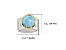 Load image into Gallery viewer, YoTreasure Larimar Ring Solid 925 Sterling Silver Brass Jewelry