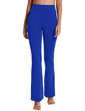 Load image into Gallery viewer, LChinFun Women's Performance Power Flex High Waist Bootleg Yoga Pants Inner Hidden Pocket Tummy Control 4 Way Stretch Bootcut Running Sweatpants Royal Blue Size M