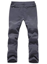 Load image into Gallery viewer, Gash Hao Mens Snow Ski Waterproof Softshell Snowboard Pants Outdoor Hiking Fleece Lined Zipper Bottom Leg (180Grey, 32W x 32L)