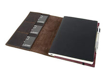Load image into Gallery viewer, Leather Journal Leuchtturm1917 Medium A5 (5.75"x8.25") Softcover Notebook Travel Journal Cover Distressed Leather Refillable Writing Diary with Elastic Closure (Brown Nut Case)