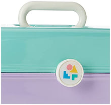 Load image into Gallery viewer, Caboodles On-The-Go Girl Sea foam Lid & Lavender Base Vintage Case, 1 Lb