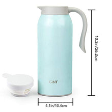 Load image into Gallery viewer, GiNT 51 Oz Stainless Steel Thermal Coffee Carafe, Double Walled Vacuum Thermos, 12 Hour Heat Retention, 1.5 Liter Tea, Water, and Coffee Dispenser (Upgraded version Blue)