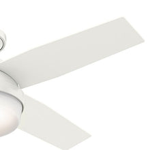 Load image into Gallery viewer, Hunter Dempsey Indoor Low Profile Ceiling Fan with LED Light and Remote Control, 44", White