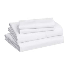 Load image into Gallery viewer, AmazonBasics Pleated Bed Skirt - Queen, Bright White & Lightweight Super Soft Easy Care Microfiber Sheet Set with 16" Deep Pockets - Queen, Bright White