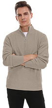 Load image into Gallery viewer, Sailwind Men's Soft Sweaters Quarter Zip Pullover Classic Ribbed Turtleneck Sweater for Men US Medium Khaki