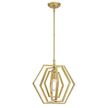 Load image into Gallery viewer, Westinghouse Lighting 6369700, Champagne Brass Finish Holly One-Light Indoor Pendant, Size