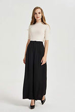 Load image into Gallery viewer, Tronjori Women High Waist Casual Wide Leg Long Palazzo Pants Trousers(XL, Black)