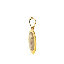 Load image into Gallery viewer, Precious Stars Jewelry 14k Yellow Gold Enamel Blessed Virgin Baby Jesus Religious Pendant
