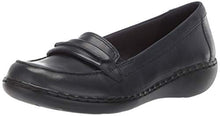 Load image into Gallery viewer, Clarks womens Ashland Lily Loafer, Navy Leather, 8.5 US