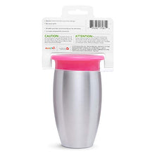 Load image into Gallery viewer, Munchkin Miracle Stainless Steel 360 Sippy Cup, Pink, 10 Ounce
