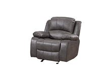Load image into Gallery viewer, Betsy Furniture 3PC Bonded Leather Recliner Set Living Room Set, Sofa Loveseat Chair Pillow Top Backrest and Armrests 8018 (Grey, Living Room Set 3+2+1)