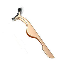 Load image into Gallery viewer, EIAKE False Eyelashes Applicator Tool Eyelash Extension Tweezers Remover Clip Tweezers Nipper (Golden)
