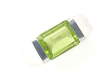 Load image into Gallery viewer, Genuine 2ct Green Peridot 925 Sterling Silver Men's Ring Size 7.75, 8, 9.75, 10, 10.75, 11, 11.75, 12, 12.5, 12.75, 13