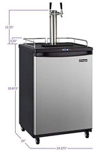 Load image into Gallery viewer, Kegco Keg Dispenser, 2 Faucet, Stainless Steel