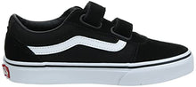 Load image into Gallery viewer, Vans Women's WM Ward Sneaker, Black Suede Canvas Black White Iju, 6