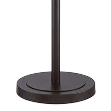 Load image into Gallery viewer, Alamo Modern Floor Lamp Industrial Bronze Sheer Brown Organza and Linen Double Drum Shade for Living Room Reading - Franklin Iron Works