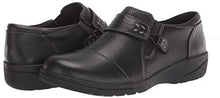 Load image into Gallery viewer, Clarks Women's Cheyn Onyx Loafer Flat, Black Tumbled Leather, 6