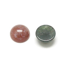 Load image into Gallery viewer, Kissitty 50Pcs Natural Indian Agate Flat Back Gemstone Cabochons 10mm Half Round/Dome Cab Chakra Energy Healing Power Stone for DIY Jewelry Making