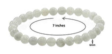 Load image into Gallery viewer, Glossy 6mm Round Moonstone Stretch Bracelet, 7"