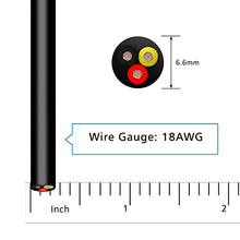 Load image into Gallery viewer, RVV Wire Cable Extension Cord Copper Wire 3 Conductor Electric Cores 100ft Length Black (100ft 3core Blackwire)
