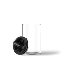Load image into Gallery viewer, Prepara, Black Gloss handle, Evak Fresh Saver Airless Canister, Glass & Stainless, Small, Medium