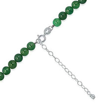Load image into Gallery viewer, Sea of Ice Aventurine 6mm Round Beads Necklace 14" Plus 2" Extender with Sterling Silver Spring Ring Clasp