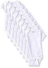 Load image into Gallery viewer, Gerber Baby 8-Pack Short Sleeve Onesies Bodysuits, Solid White, 3-6M